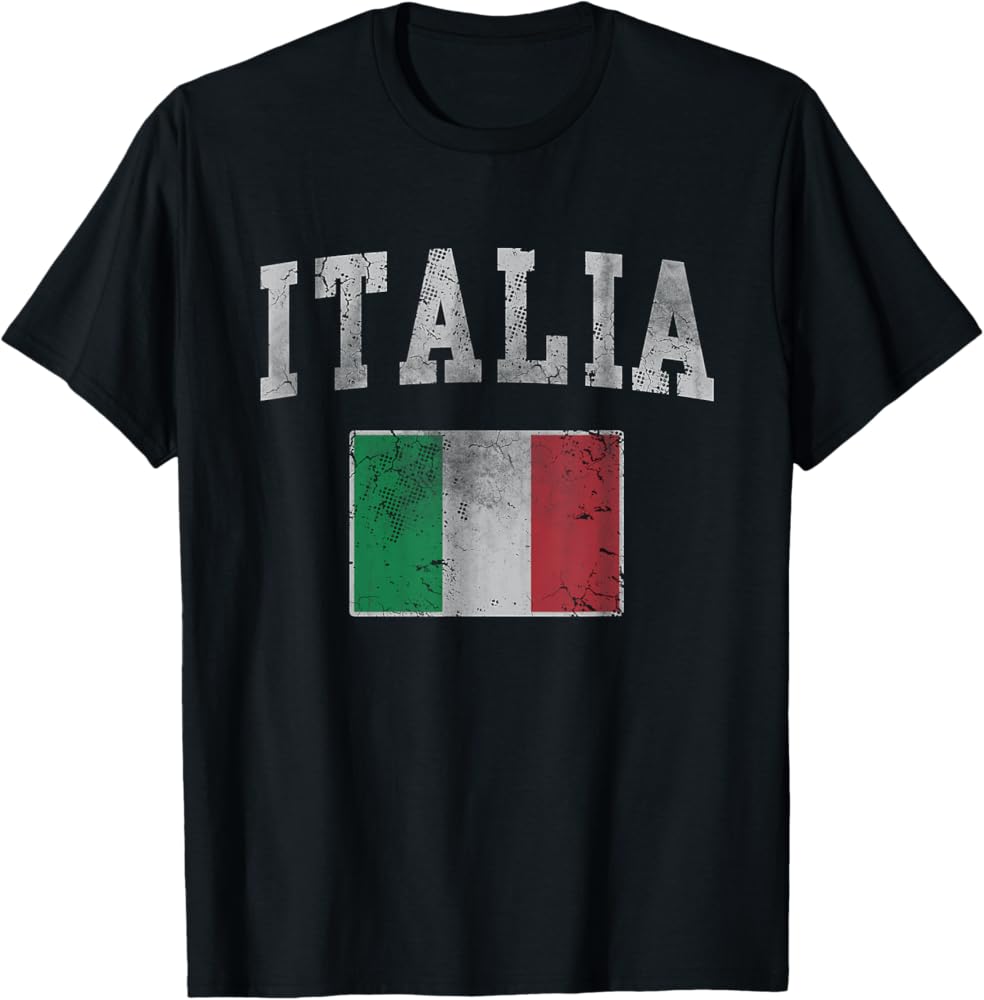 Amazon.com: Vintage Italia Italian Flag Italy Men Women Kids Youth